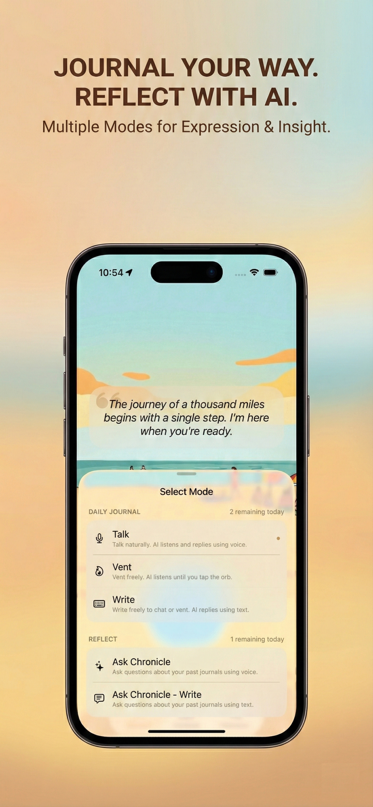 Journal your way, reflect with AI